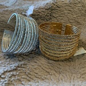Elegant Gold and Silver Cuff Bracelets